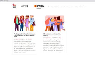 Artículos sobre Participación Infantil para LAAAB (Gobierno de Aragón)