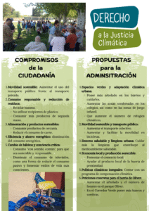 Compromisos y propuestas Derecho a la Justicia Climática