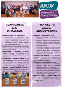 Compromisos y propuestas Derecho a la Igualdad de Género y Diversidad