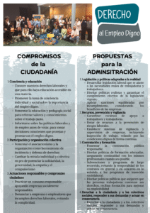Compromisos y propuestas Derecho al Empleo Digno